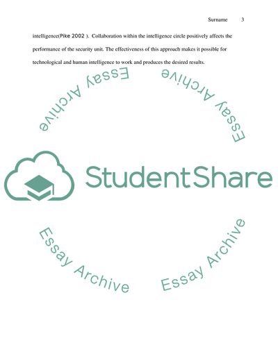 Intelligence Collection