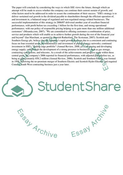 The Internal Impact of Rapid Growth within Scottish & Southern Energy