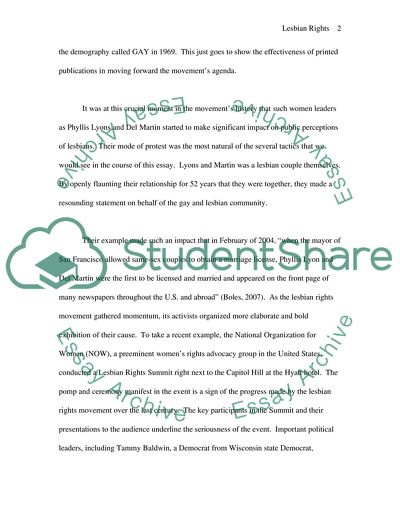 The Issue of Lesbian Rights