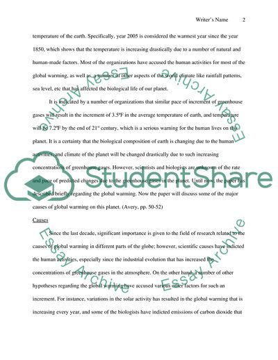 The Causes of Global Warming