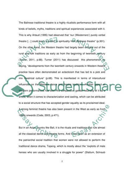 Gender Issue in Asia Performance