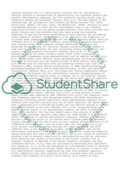 Five Forces for Semiconductor Industry