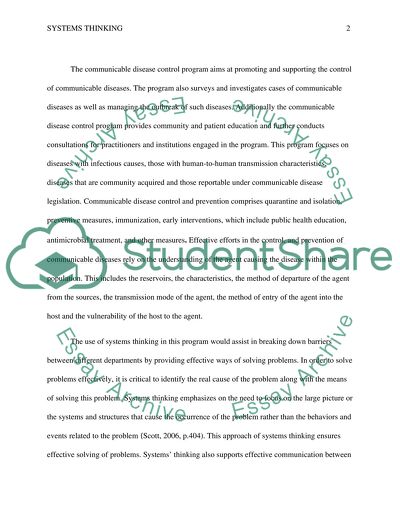 Applying Systems Thinking to a Public Health Issue