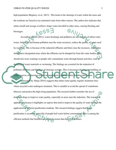 Urban Water Quality Issues