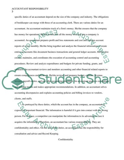 Accountant Ethical Responsibility