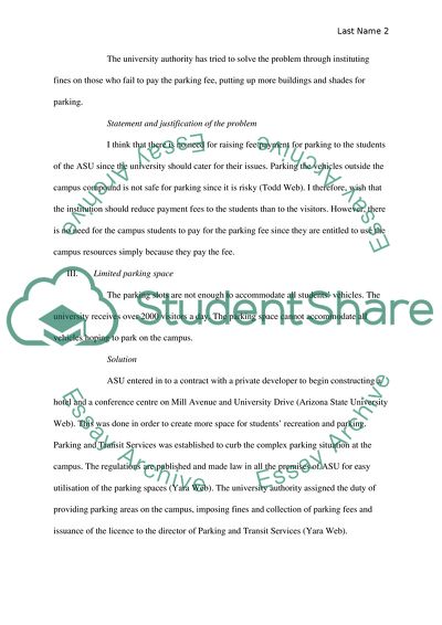 Lack of Parking in ASU Campus