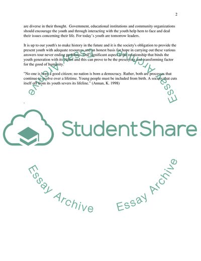 The Most Compelling Problem Facing Youth In The Twenty-First Century