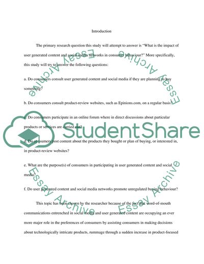 The Influence of User Generated Content and Social Media