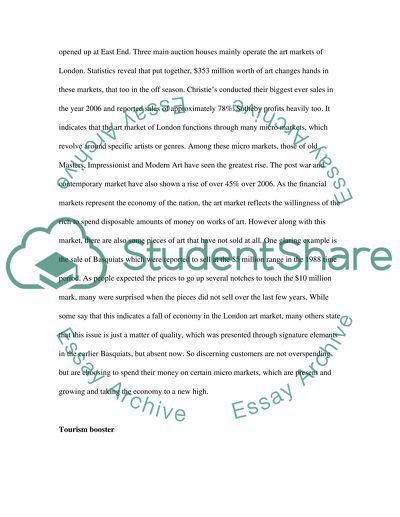 How the art in london effects london economy