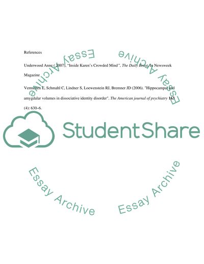 Dissociative Identity Disorder (Mental Disorders)