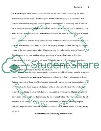 Naturalistic Perspective