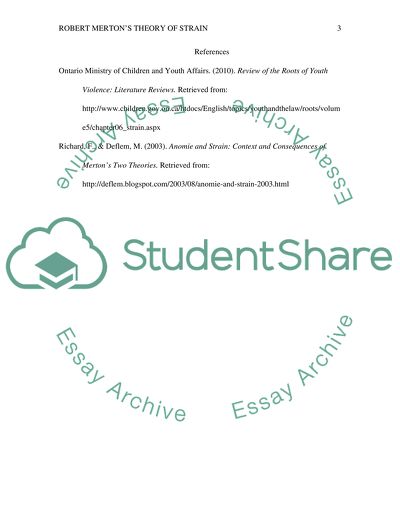 Robert Mertons theory of Strain