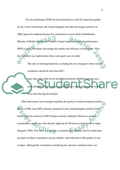 Evaluating the Quality of Post-Stroke Rehabilitation in Japan