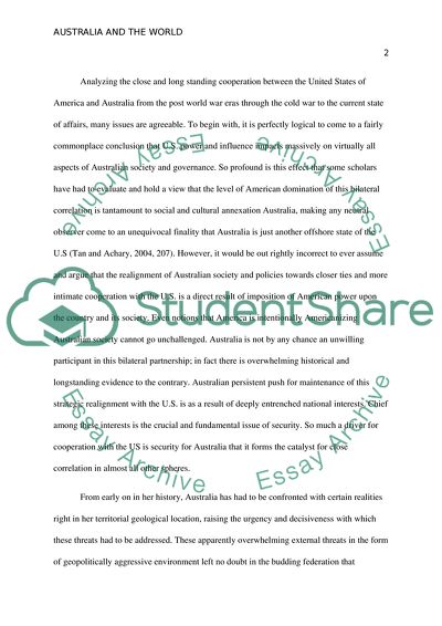 Australia and the World