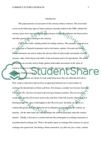 Currency Future Contracts