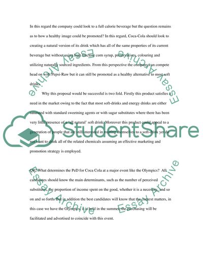 Marketing of Coca Cola during the Olympic Games