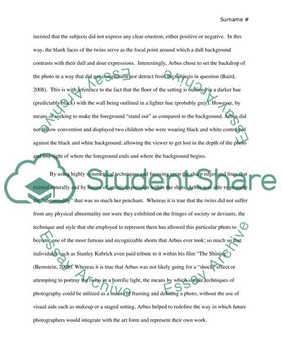 Visual Analysis on a Photography of your Choice