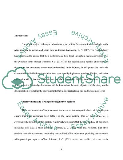 High Street Retailers Loyalty Improvement Influence on Customer Buying Behavior