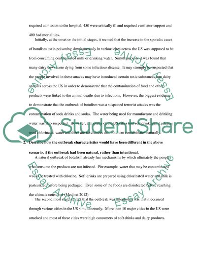 Hypothetical Bioterrorist Attack Involving Botulism