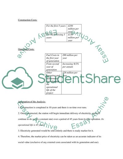 Cost-Benefit Analysis of Oil-Fueled Power Station