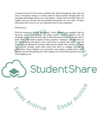 The Impact of Technology on Organisations Structure and Strategy