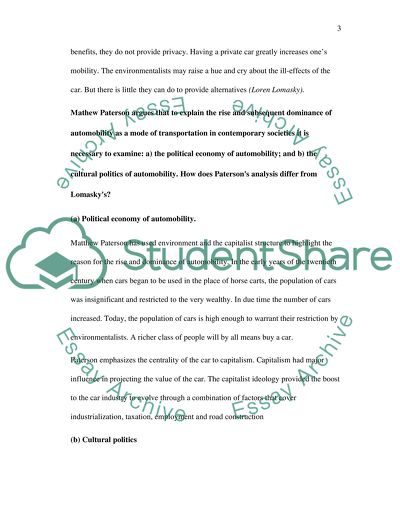 The Benefits and Negative Effects of Cars