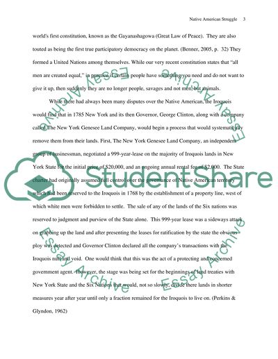 The Native American Struggle