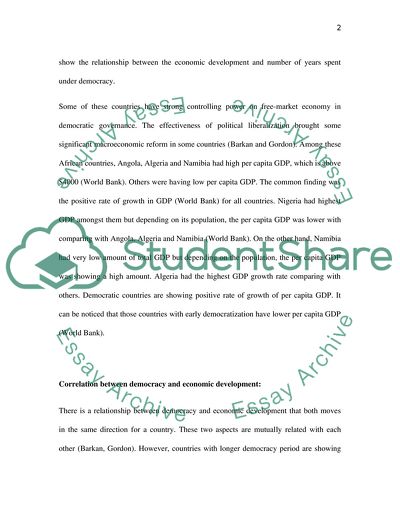 Democracy and Economic Development