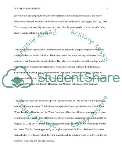 Sustainability and waste management