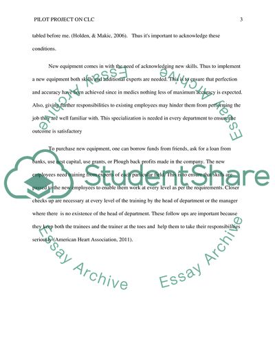 Pilot Project for CLC