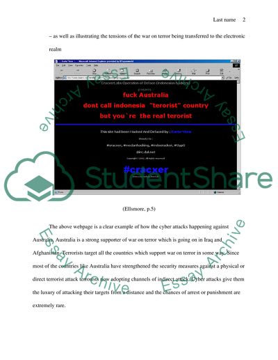 Cyber Terrorism and other types of terrorism in Australia