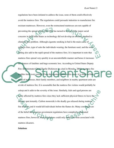 Lethal Effects of Mattress Fires