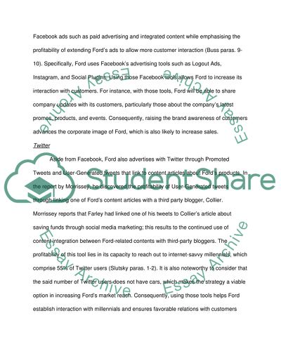 Fords social media marketing