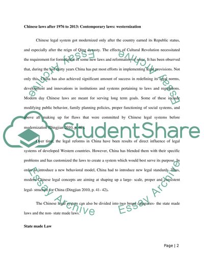 Contemporary Chinese Law in Context