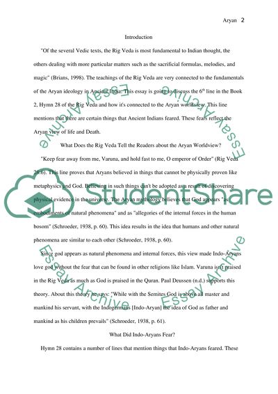 The Rig Veda and the Aryan Thinking