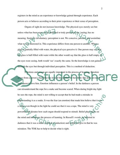 Learning the Theory of Knowledge