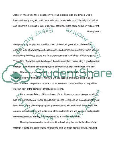 Cuase and effect . what are the effect of chronic video game playing