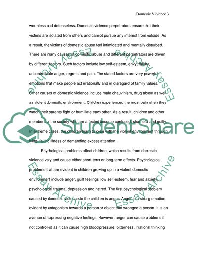 The Impact of Domestic Violence on Children