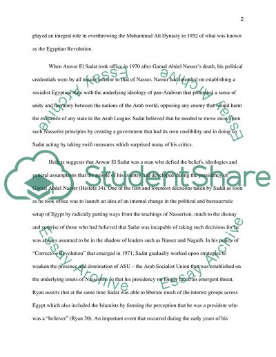 Policies of Anwar Sadat