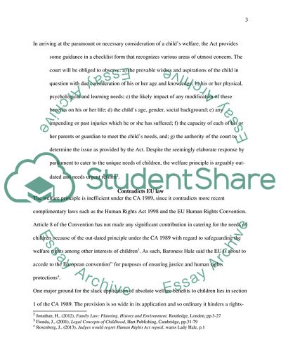 Dicsussion of the Statment that the Welfare Principle Is Out-Dated and Limited