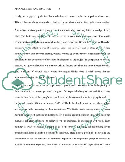 Management and Practice