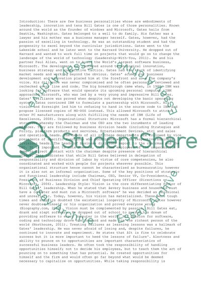 Business Leader:Microsoft