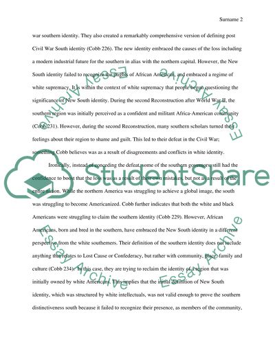 Southern Distinctiveness.James C. Cobbs Away Down South