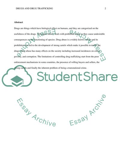 Drugs and drug traffiking