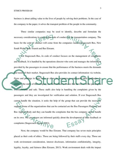 Social Performance Part II: Ethics Program