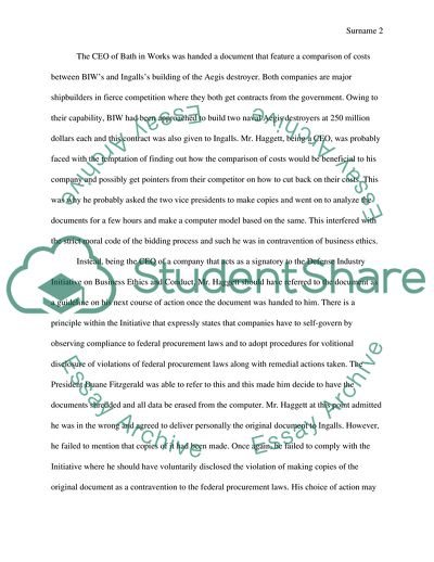 Business Ethics: Bath in Works