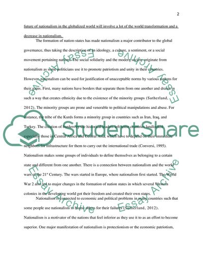 The Future of Nationalism in the Globalizing World