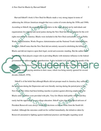 A New Deal for Blacks by Harvard Sitkoff