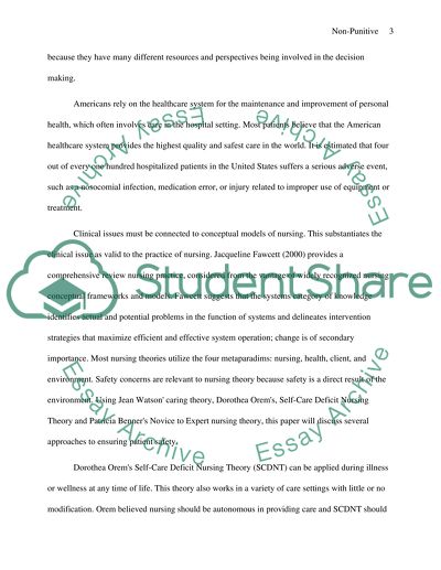 Non-Punitive Environment