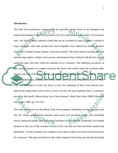 Diverse Effects of Food Companies Marketing Practices on Eating Habits